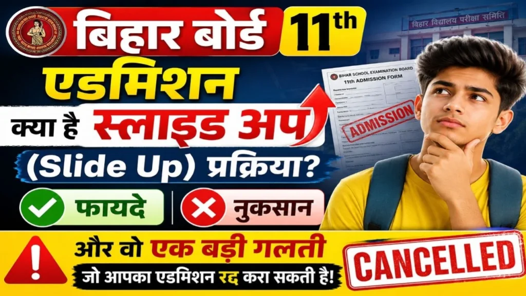 Bihar Board 11th Admission 2026 Slide Up Kya Hota Hai
