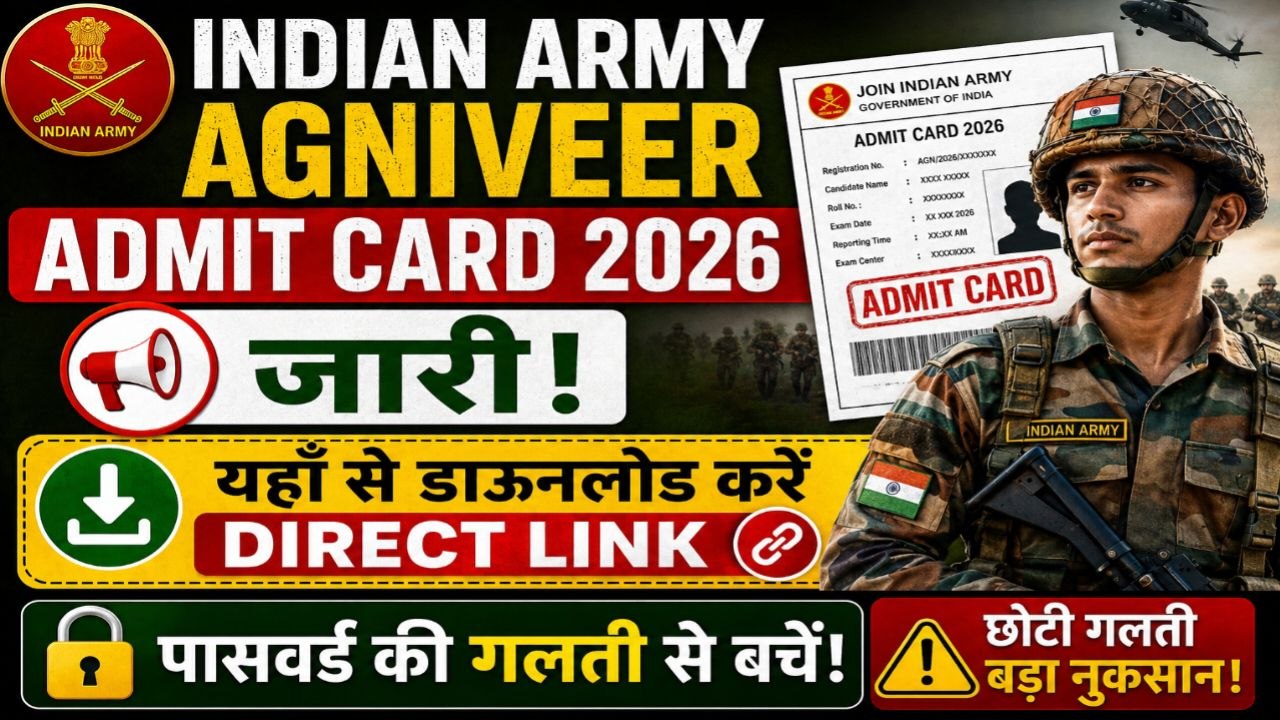 Indian Army Agniveer Admit Card 2026